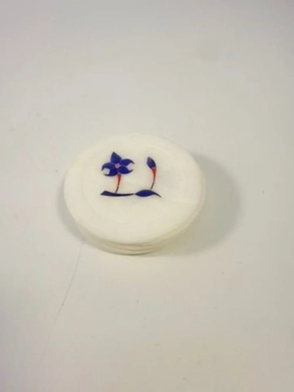 Marble Coaster Set 5 Lapis Lazuli Inlay Stone Floral Barware Decor Replacement S